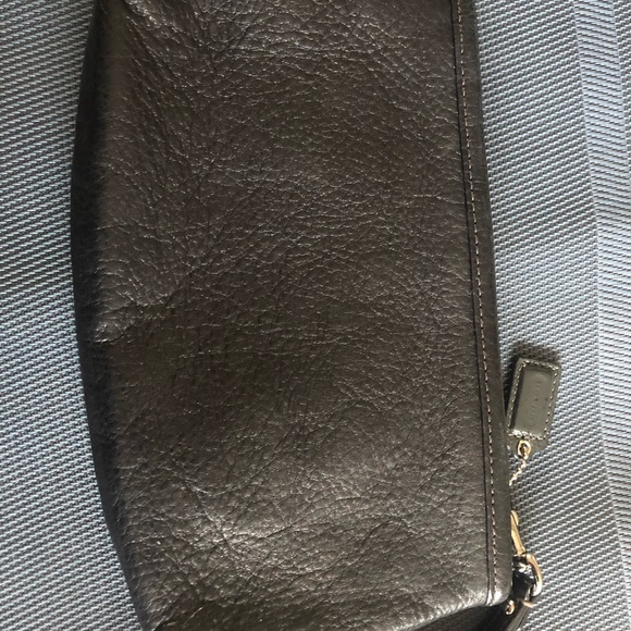 Authentic COACH black leather wristlet - Picture 2 of 3